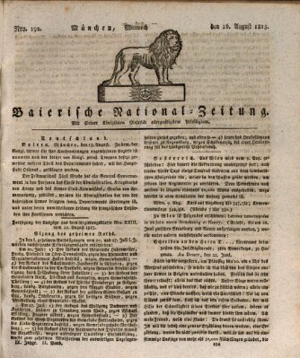 Baierische National-Zeitung Mittwoch 16. August 1815