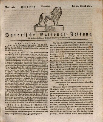 Baierische National-Zeitung Samstag 19. August 1815