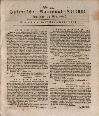 Baierische National-Zeitung Freitag 8. September 1815