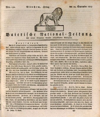 Baierische National-Zeitung Freitag 29. September 1815