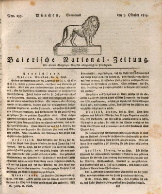 Baierische National-Zeitung Samstag 7. Oktober 1815