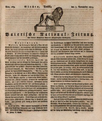 Baierische National-Zeitung Dienstag 7. November 1815