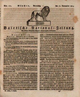 Baierische National-Zeitung Donnerstag 16. November 1815