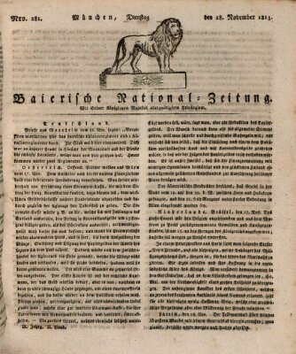 Baierische National-Zeitung Dienstag 28. November 1815