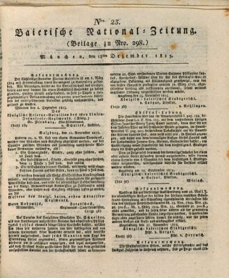 Baierische National-Zeitung Montag 18. Dezember 1815