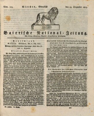 Baierische National-Zeitung Samstag 23. Dezember 1815