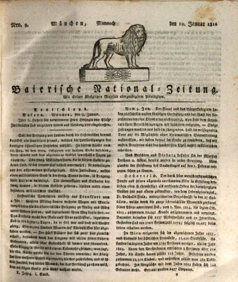 Baierische National-Zeitung Mittwoch 10. Januar 1816