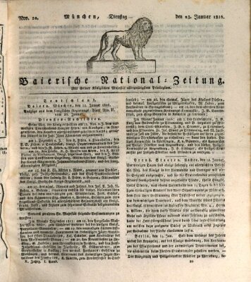 Baierische National-Zeitung Dienstag 23. Januar 1816