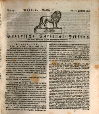 Baierische National-Zeitung Montag 29. Januar 1816