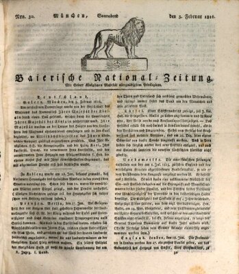 Baierische National-Zeitung Samstag 3. Februar 1816