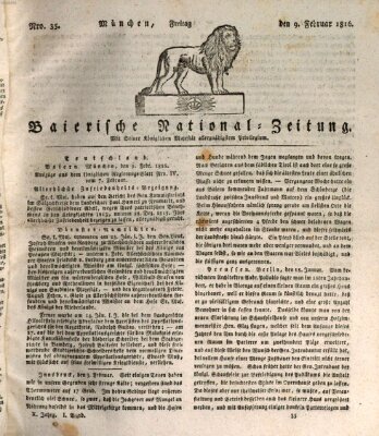 Baierische National-Zeitung Freitag 9. Februar 1816