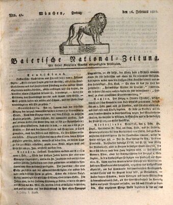 Baierische National-Zeitung Freitag 16. Februar 1816