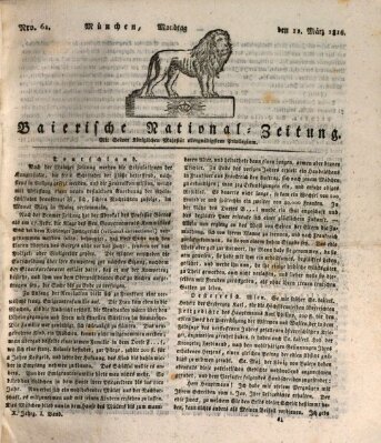 Baierische National-Zeitung Montag 11. März 1816