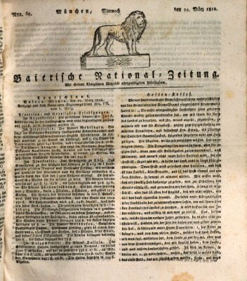 Baierische National-Zeitung Mittwoch 20. März 1816