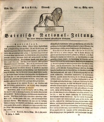 Baierische National-Zeitung Mittwoch 27. März 1816