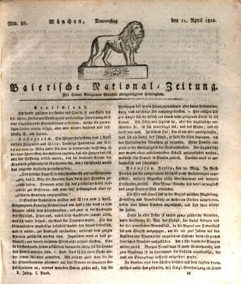 Baierische National-Zeitung Donnerstag 11. April 1816