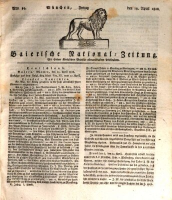 Baierische National-Zeitung Freitag 19. April 1816
