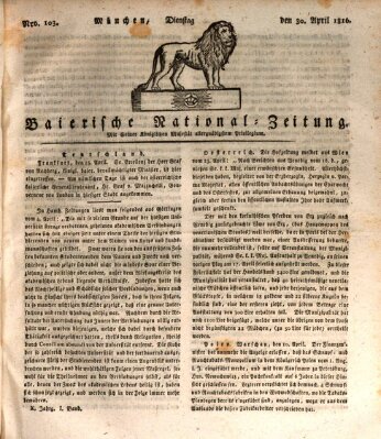 Baierische National-Zeitung Dienstag 30. April 1816