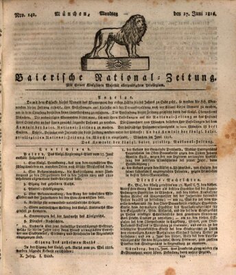 Baierische National-Zeitung Montag 17. Juni 1816