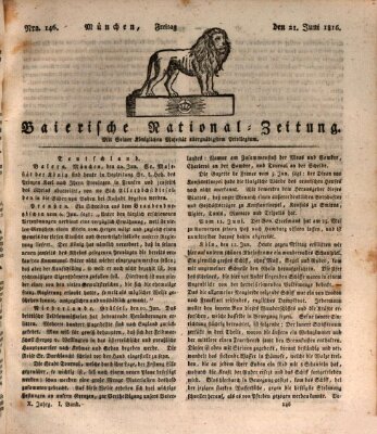 Baierische National-Zeitung Freitag 21. Juni 1816