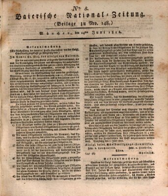 Baierische National-Zeitung Montag 24. Juni 1816