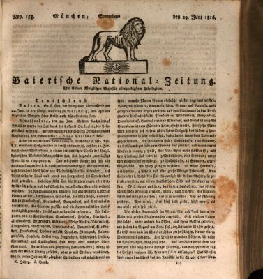 Baierische National-Zeitung Samstag 29. Juni 1816