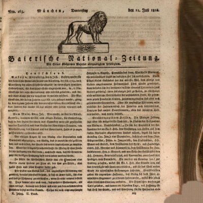 Baierische National-Zeitung Donnerstag 11. Juli 1816