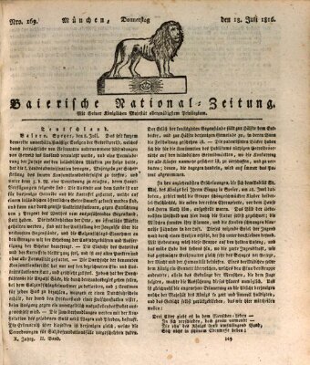 Baierische National-Zeitung Donnerstag 18. Juli 1816