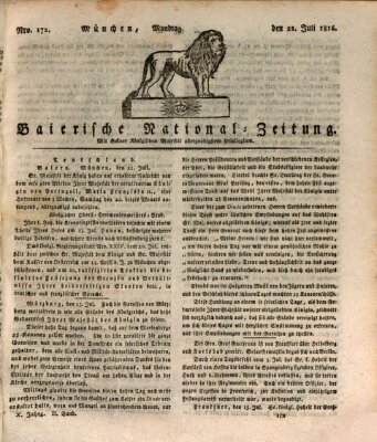 Baierische National-Zeitung Montag 22. Juli 1816