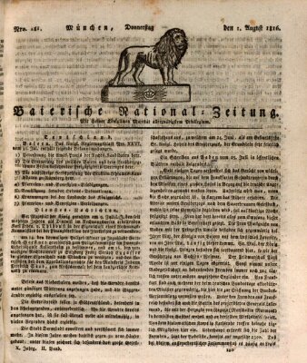 Baierische National-Zeitung Donnerstag 1. August 1816