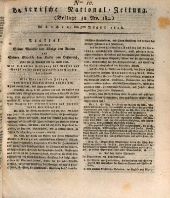 Baierische National-Zeitung Montag 5. August 1816