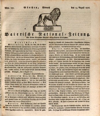 Baierische National-Zeitung Mittwoch 14. August 1816