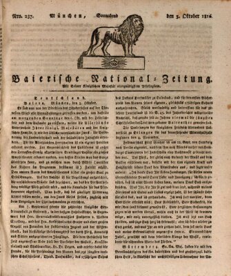 Baierische National-Zeitung Samstag 5. Oktober 1816