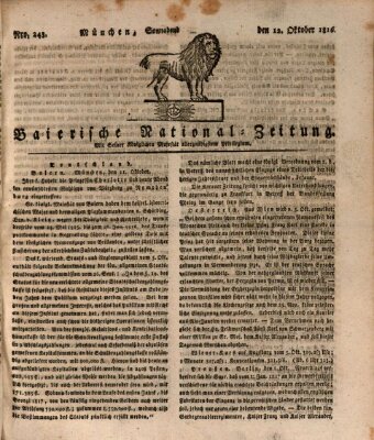 Baierische National-Zeitung Samstag 12. Oktober 1816