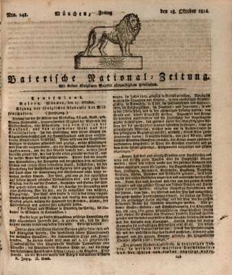 Baierische National-Zeitung Freitag 18. Oktober 1816