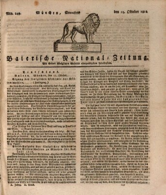 Baierische National-Zeitung Samstag 19. Oktober 1816