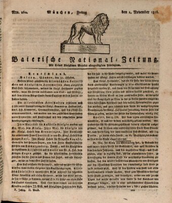 Baierische National-Zeitung Freitag 1. November 1816