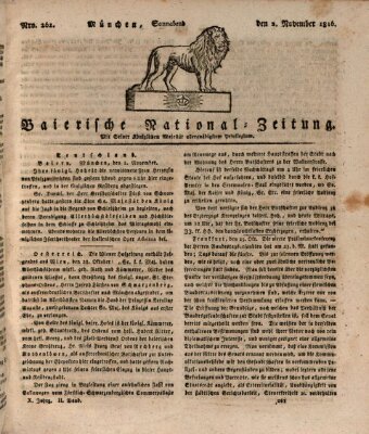 Baierische National-Zeitung Samstag 2. November 1816