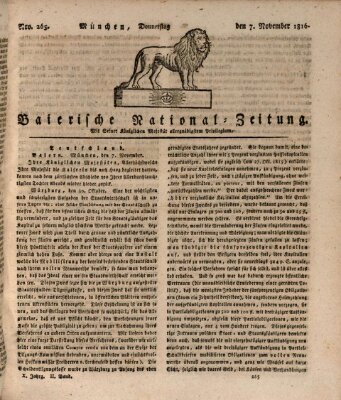 Baierische National-Zeitung Donnerstag 7. November 1816