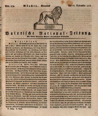 Baierische National-Zeitung Samstag 16. November 1816