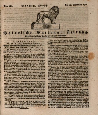 Baierische National-Zeitung Donnerstag 28. November 1816