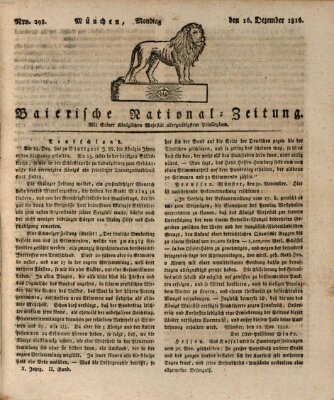 Baierische National-Zeitung Montag 16. Dezember 1816