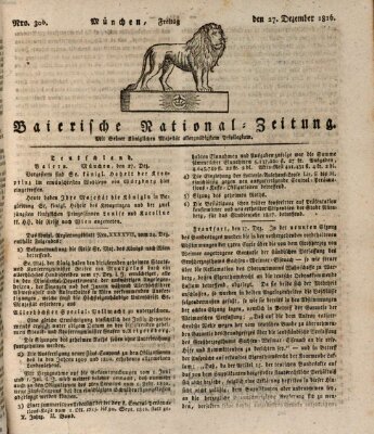 Baierische National-Zeitung Freitag 27. Dezember 1816