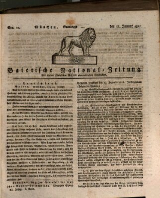 Baierische National-Zeitung Samstag 11. Januar 1817