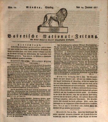 Baierische National-Zeitung Dienstag 14. Januar 1817