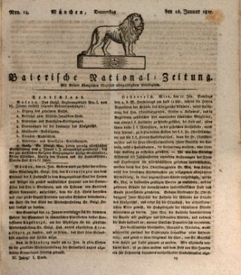 Baierische National-Zeitung Donnerstag 16. Januar 1817