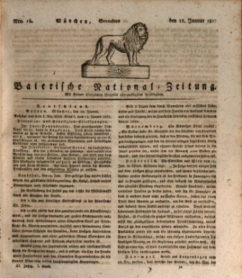 Baierische National-Zeitung Samstag 18. Januar 1817