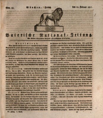 Baierische National-Zeitung Freitag 21. Februar 1817