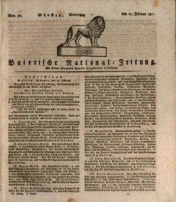 Baierische National-Zeitung Donnerstag 27. Februar 1817