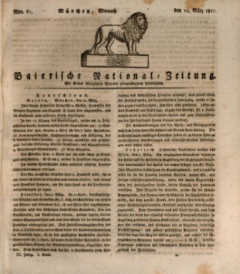 Baierische National-Zeitung Mittwoch 12. März 1817